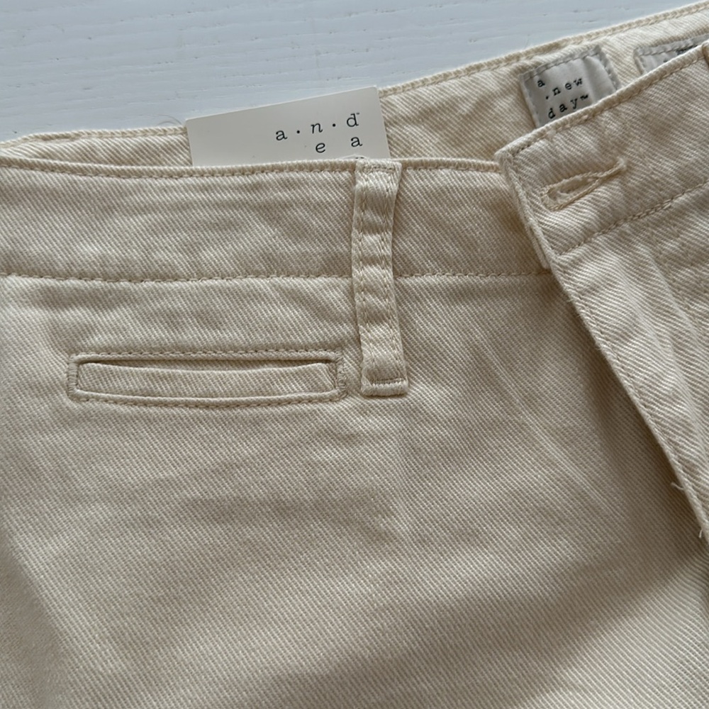 NWT cropped wide leg pants size 10 in cream - Picture 5 of 6